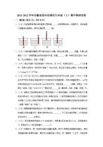 安徽省宿州市泗县2021-2022学年九年级上学期期中物理试题