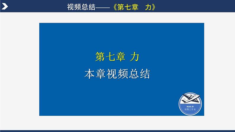 人教版八下物理  第七章《力》单元复习  课件+同步练习+内嵌视频03