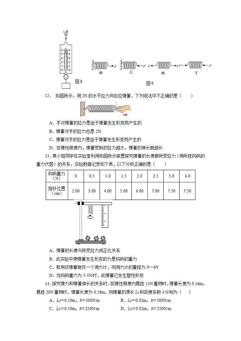 人教版八下物理  7.2 弹力  课件+教案+导学案+同步练习+内嵌视频03