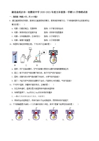 湖北省武汉市一初慧泉中学2020-2021年度九年级第一学期10月物理试卷