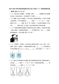 河南省南阳市内乡县2019-2020学年八年级下学期期末物理试题