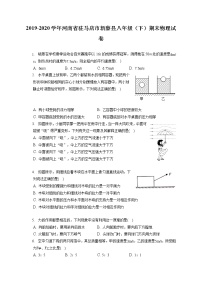 河南省驻马店市新蔡县2019-2020学年八年级下学期期末物理试题