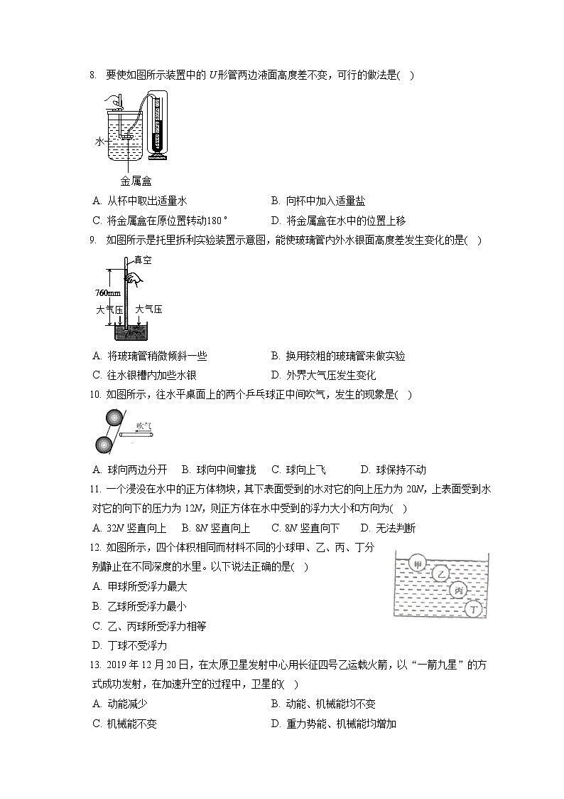 内蒙古呼伦贝尔市莫旗2019-2020学年八年级下学期期末物理试题02