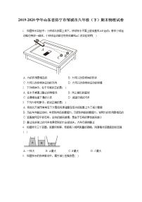 山东省济宁市邹城市2019-2020学年八年级下学期期末物理试题