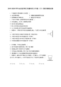 山东省枣庄市滕州市2019-2020学年八年级下学期期末物理试题