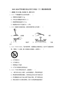 重庆市永川区2019-2020学年八年级下学期期末物理试题