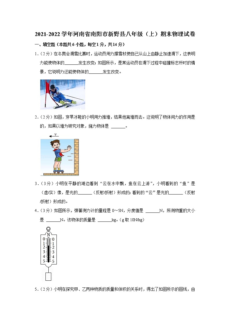 河南省南阳市新野县2021-2022学年八年级上学期期末物理试题01