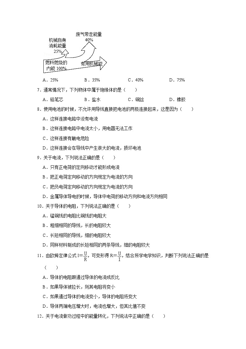 河北省石家庄市平山县2021-2022学年九年级上学期期末物理试题第2页