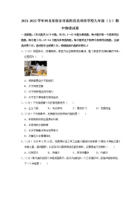 河北省保定市高阳县宏利佳学校2021-2022学年九年级上学期期中物理试题