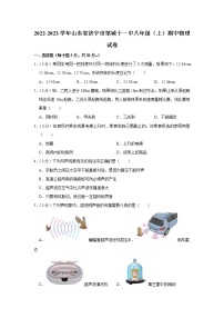 山东省济宁市邹城十一中2022-2023学年八年级上学期期中物理试题