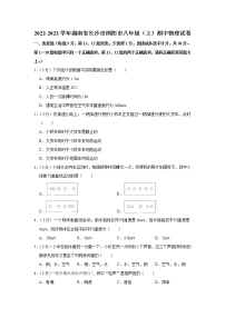 湖南省长沙市浏阳市2022-2023学年八年级上学期期中物理试题