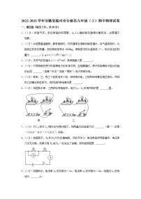 安徽省滁州市全椒县2022-2023学年九年级上学期期中物理试题