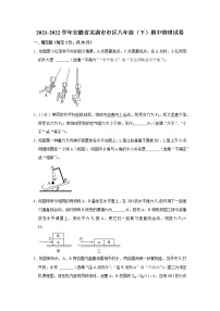 安徽省芜湖市市区2021-2022学年八年级下学期期中物理试题