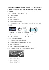 福建省漳州市龙海市2020-2021学年八年级下学期期中物理试题