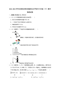 甘肃省庆阳市镇原县太平初中2021-2022学年八年级下学期期中物理试题