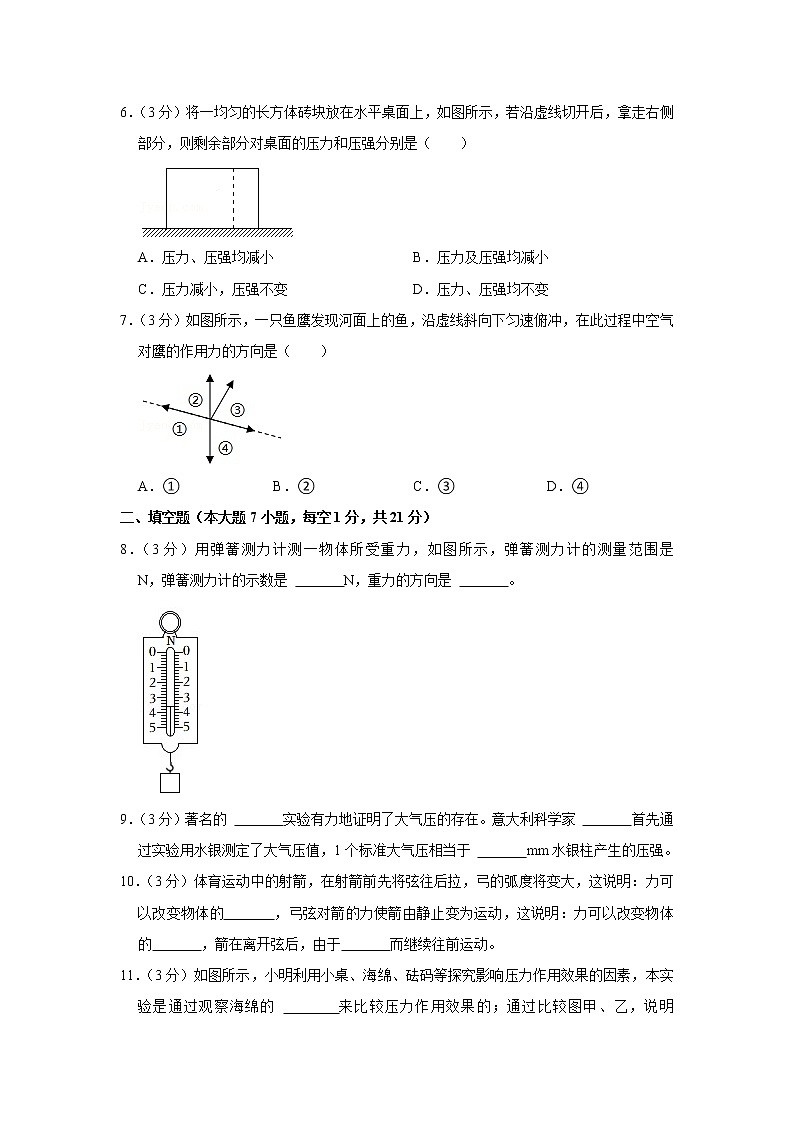 广东省韶关市武江区北江实验中学2020-2021学年八年级下学期期中物理试题第2页