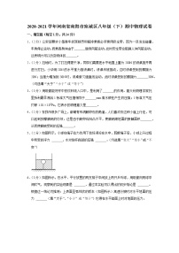 河南省南阳市宛城区2020-2021学年八年级下学期期中物理试题