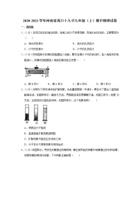 河南省周口十九中2020-2021学年九年级上学期期中物理试题