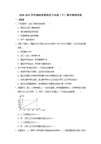 湖南省株洲市2020-2021学年八年级下学期期中物理试题