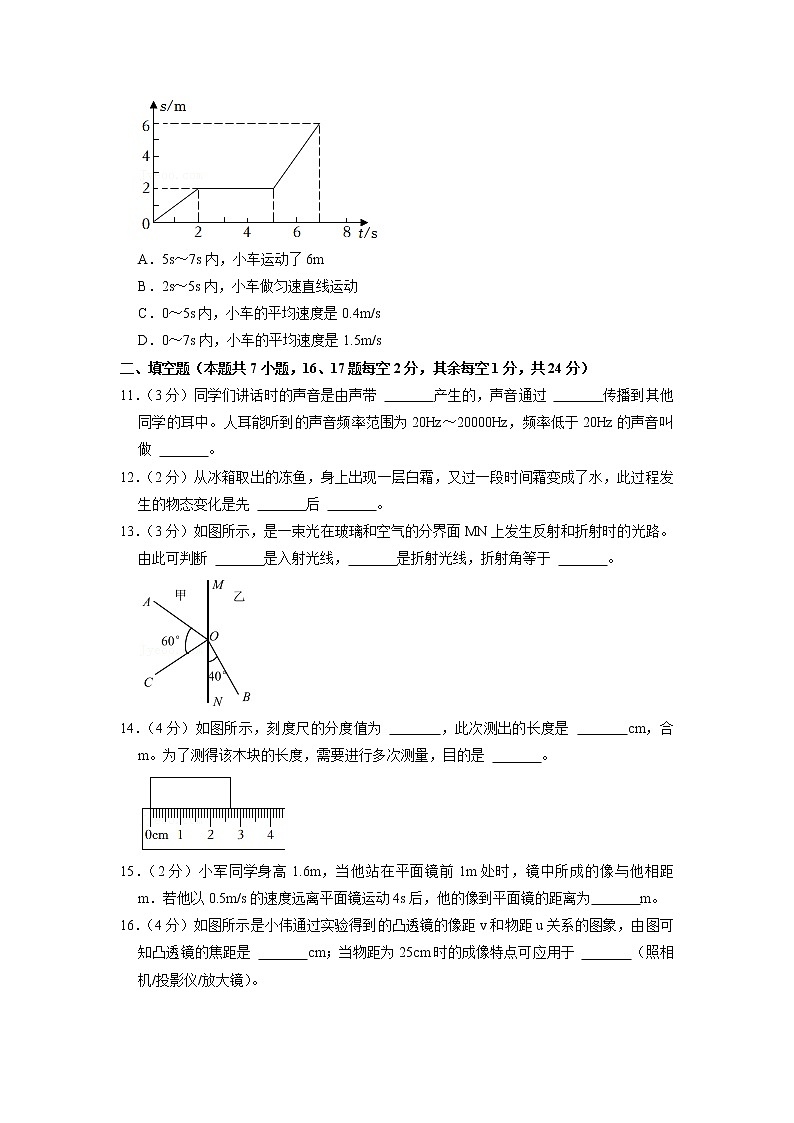 江苏省连云港市海州区新海实验中学2021-2022学年八年级上学期期末物理试卷03
