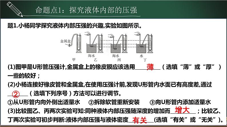 中考物理一轮复习课件--  液体压强04