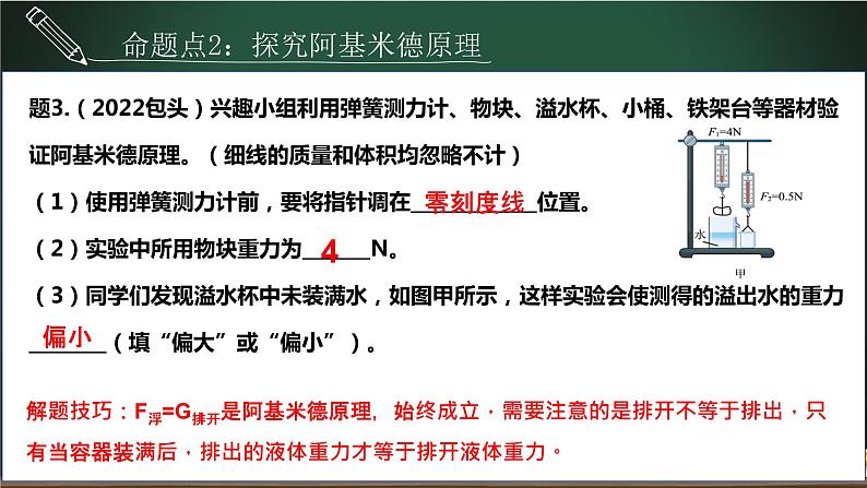 中考物理一轮复习课件-- 浮力的相关实验第8页