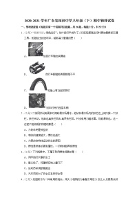 广东省深圳中学2020-2021学年八年级下学期期中物理试题