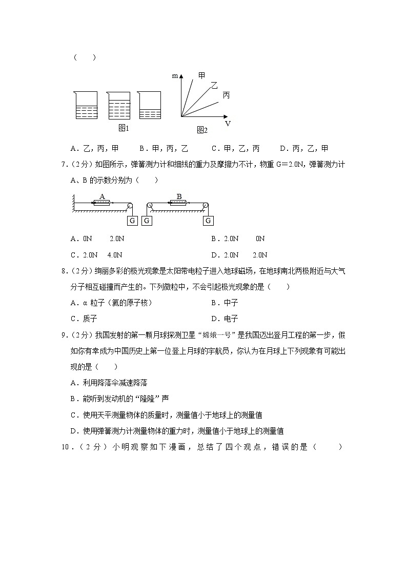 江苏省无锡市第一女子中学2019-2020学年八年级下学期期中物理试题第2页