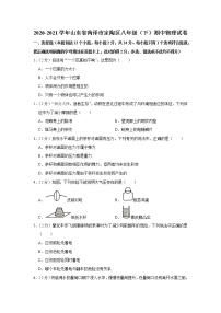 山东省菏泽市定陶区2020-2021学年八年级下学期期中物理试题