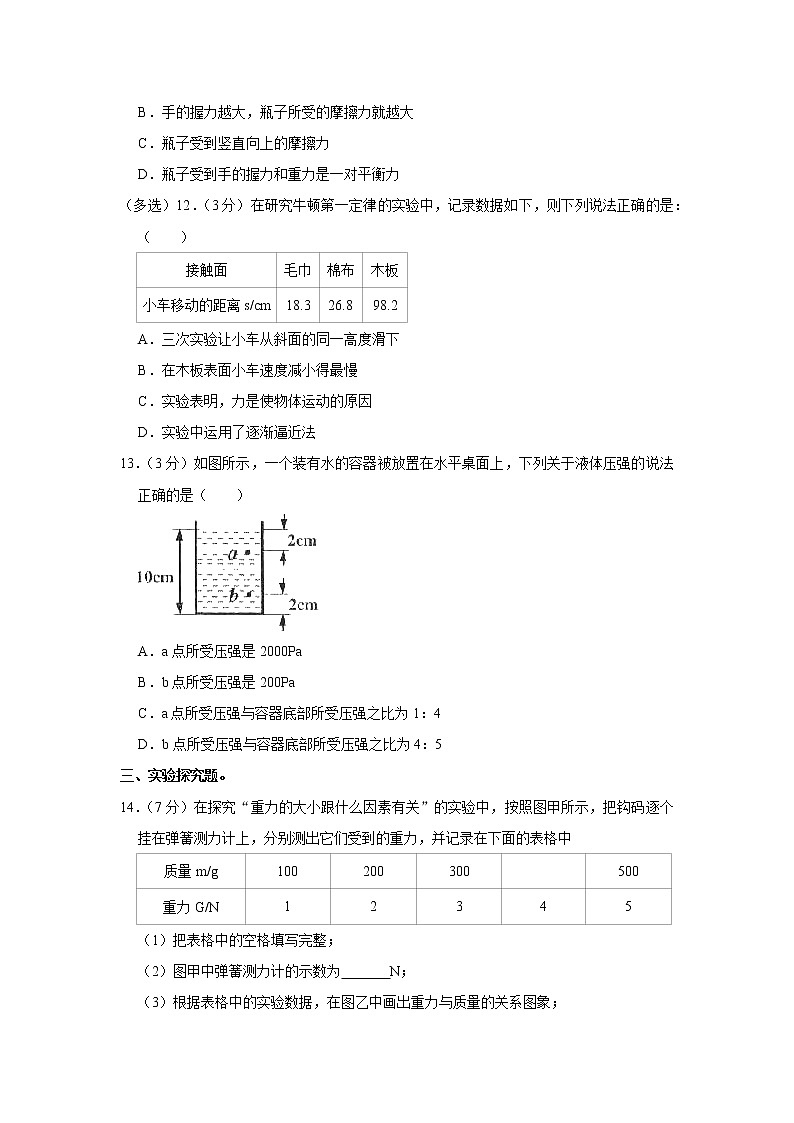山东省青岛市胶州十中2019-2020学年八年级下学期期中物理试题03