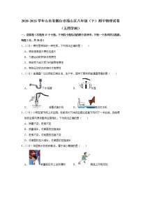 山东省烟台市福山区2020-2021学年八年级下学期期中物理试题（五四学制）