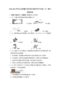 山东省烟台市经开区实验中学2020-2021学年八年级下学期期中物理试题