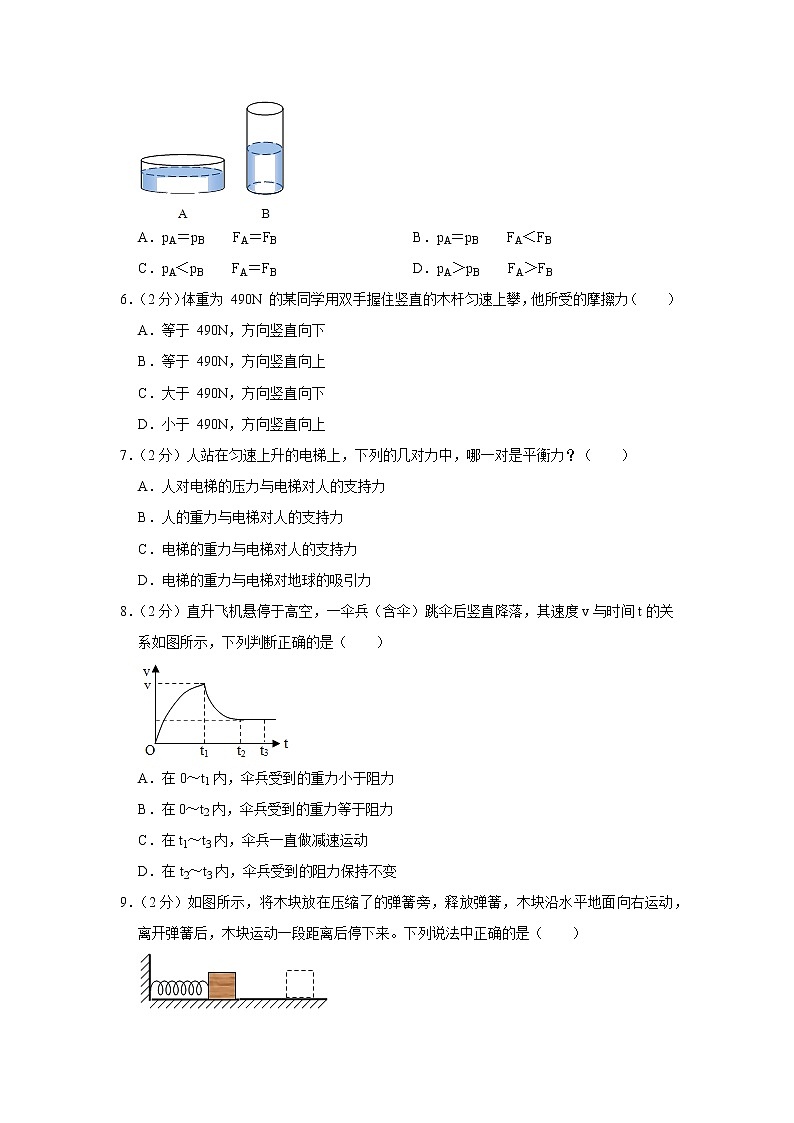 四川省眉山市青神实验中学2019-2020学年八年级下学期期中物理试题第2页