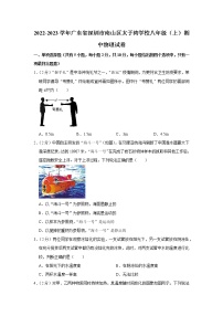 广东省深圳市南山区太子湾学校2022-2023学年八年级上学期期中物理试题