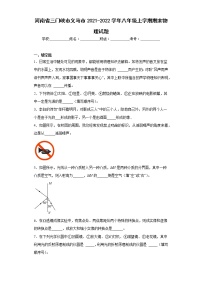 河南省三门峡市义马市2021-2022学年八年级上学期期末物理试题(含答案)