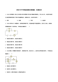 2022年中考物理真题分类精练：欧姆定律