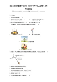 重庆市实验外国语学校2022-2023学年九年级上学期10月月考物理试题