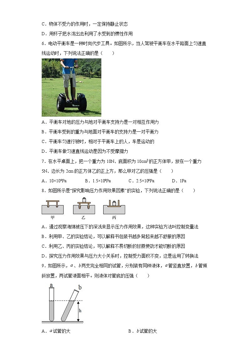 重庆市实验外国语学校2021-2022学年八年级3月月考物理试题第2页
