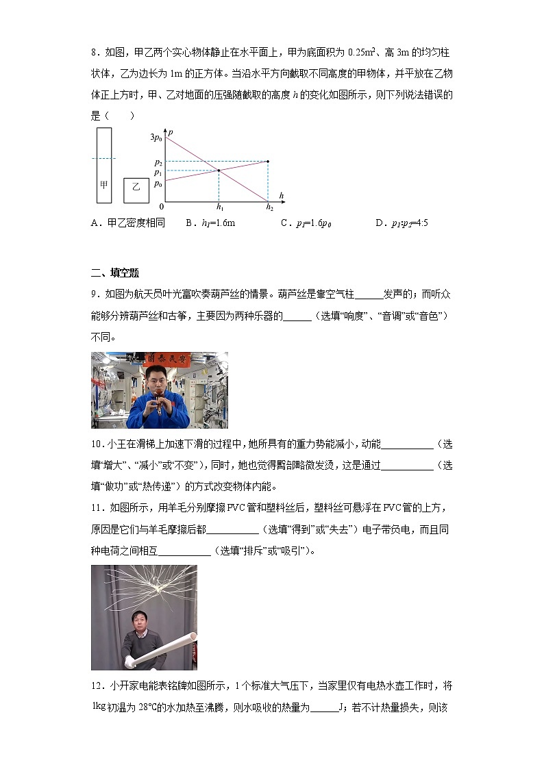 2022年重庆市南开中学中考三模物理试题第3页