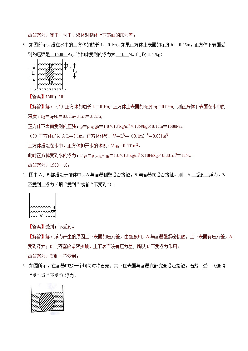 4人教版八年级物理下册10.1 浮力（解析版）第2页