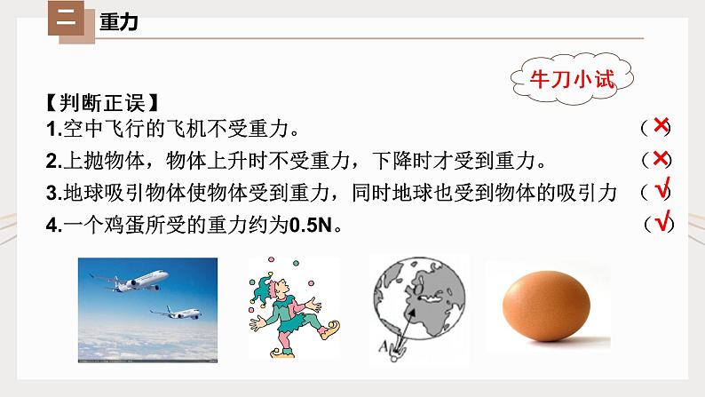 1人教版八年级物理下册7.3重力（课件）第6页