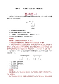 初中物理第三章 认识电路1 电现象课时训练