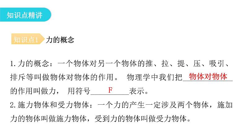 人教版八年级物理下册7-1力教学课件第5页