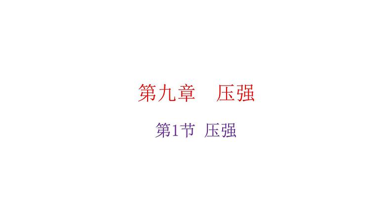 人教版八年级物理下册9-1压强教学课件第2页