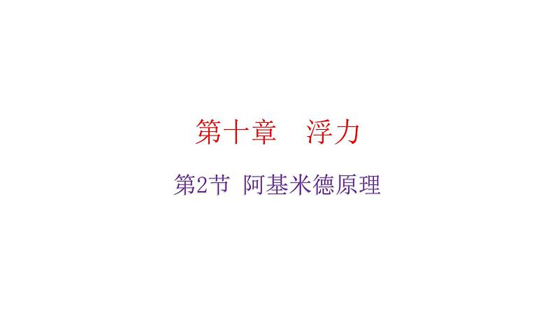 人教版八年级物理下册10-2阿基米德原理教学课件第2页