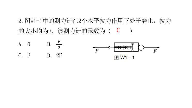 人教版八年级物理下册微专题1弹簧测力计课件第4页