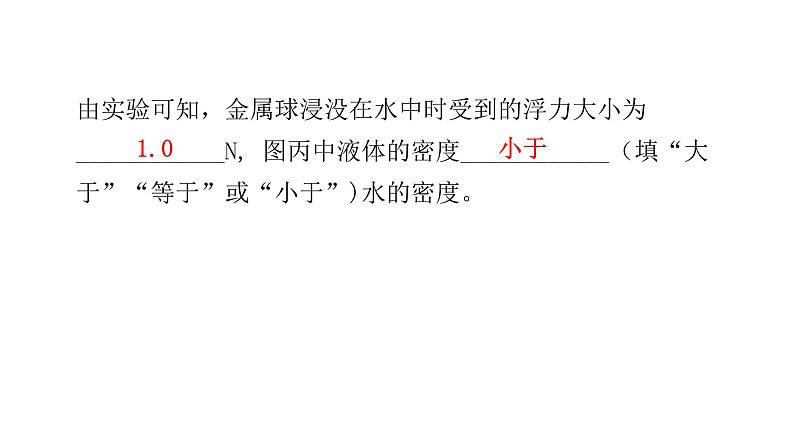 人教版八年级物理下册微专题8与浮力有关的实验课件07