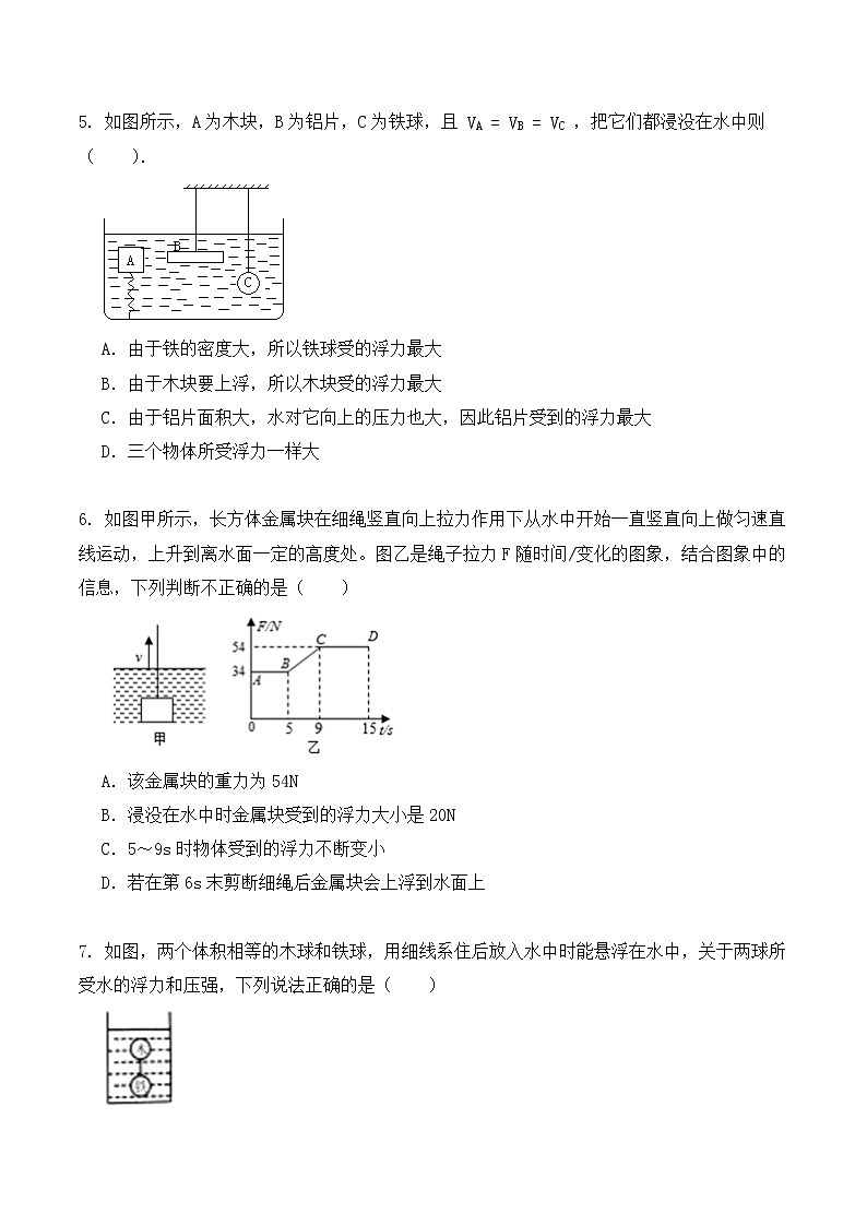 10.2《阿基米德原理》第1课时课件PPT+教学设计+同步练习02