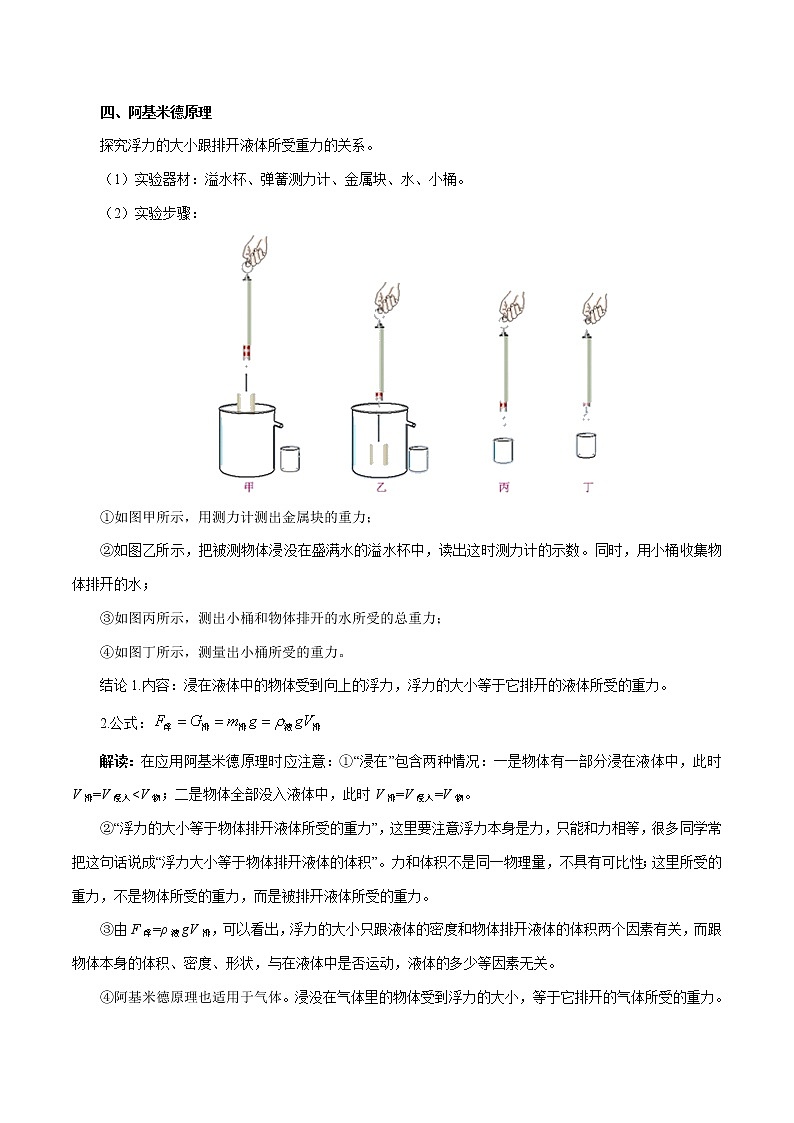 考点16 浮力、阿基米德原理-备战2023年中考物理考点一遍过 学案02