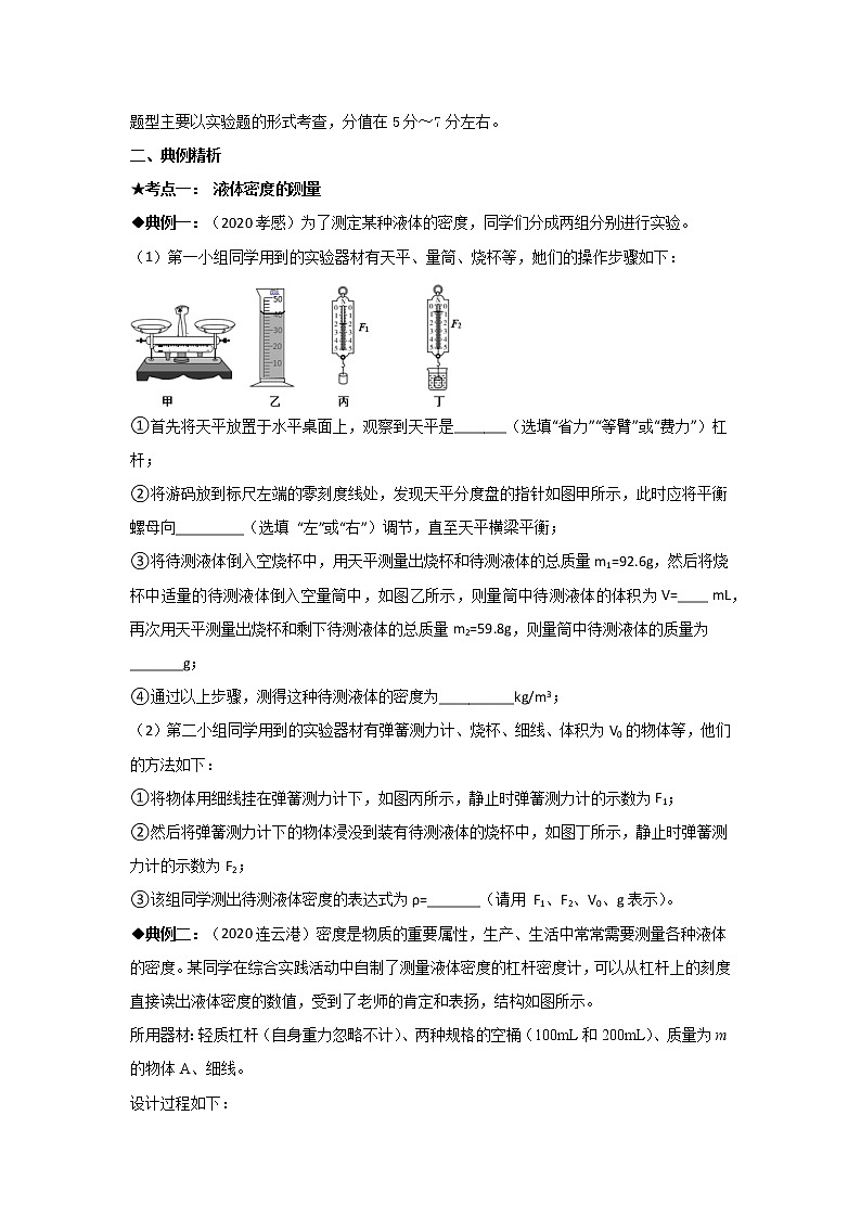 专题9   特殊方法测密度（原卷版）第3页